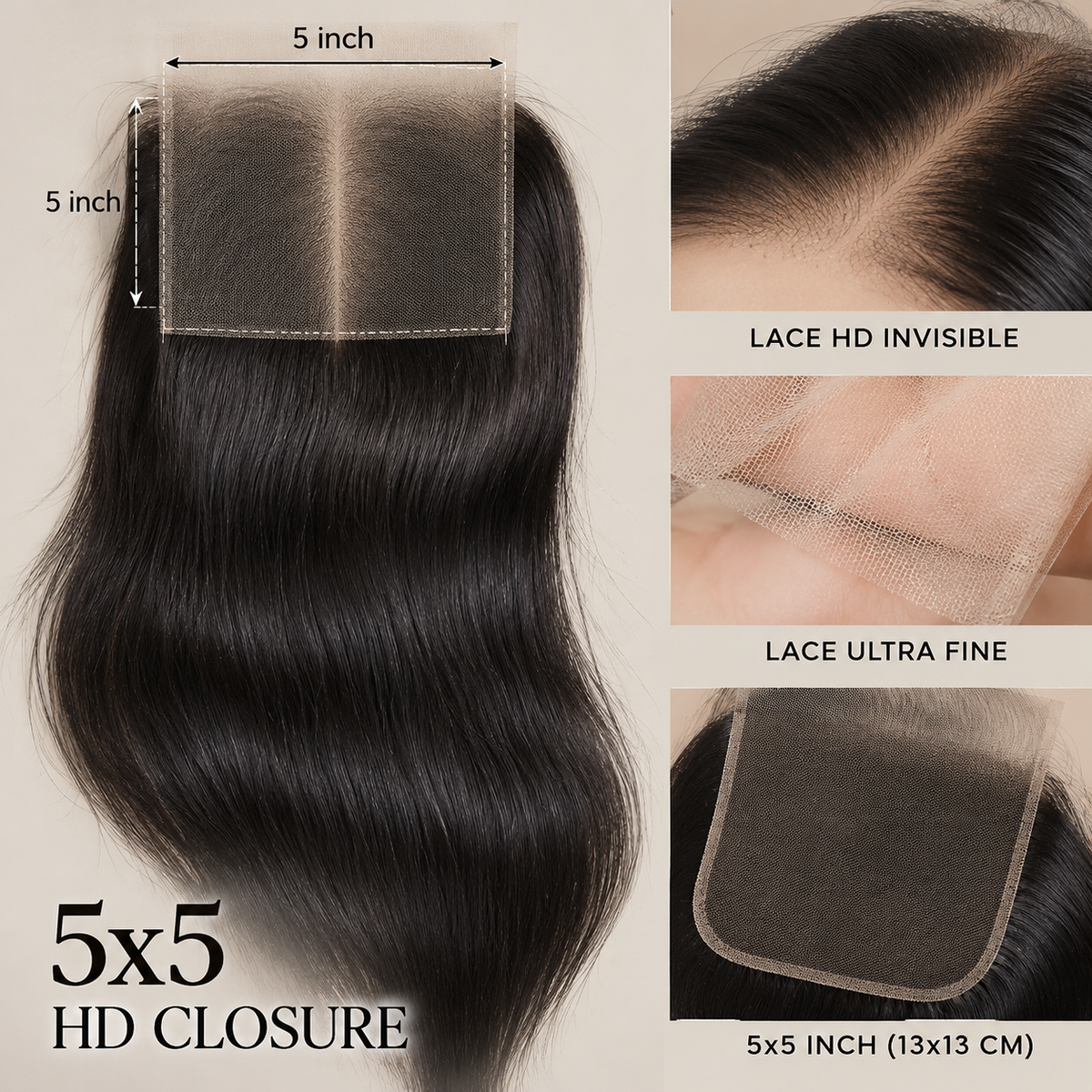 HD LACE CLOSURE | 2x6 | 4x4 | 5x5