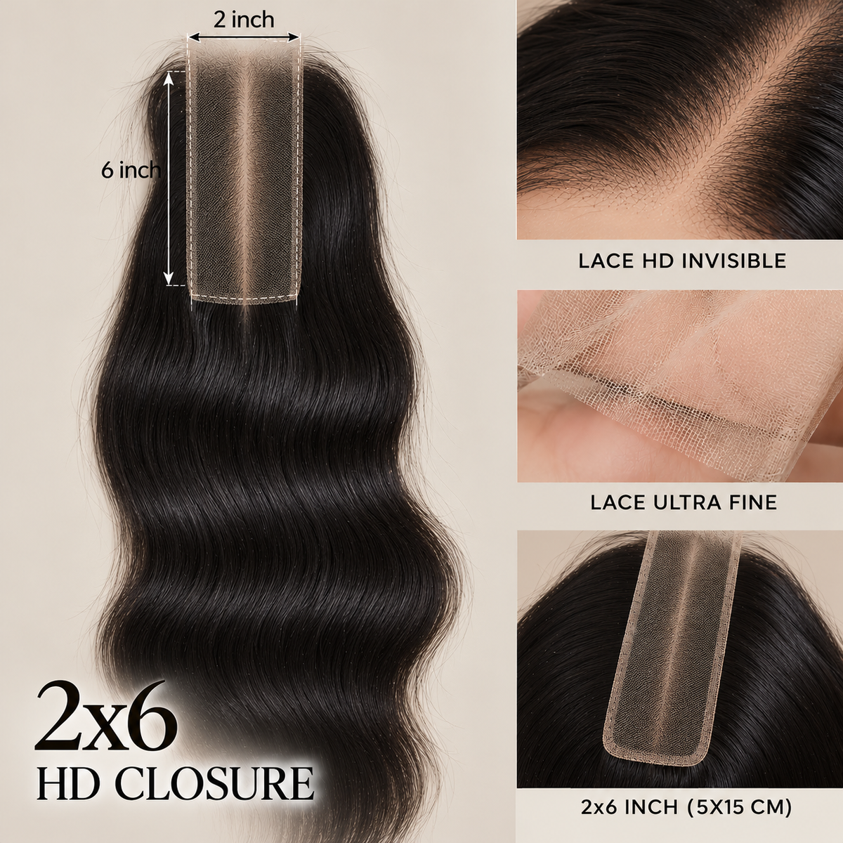 HD LACE CLOSURE | 2x6 | 4x4 | 5x5